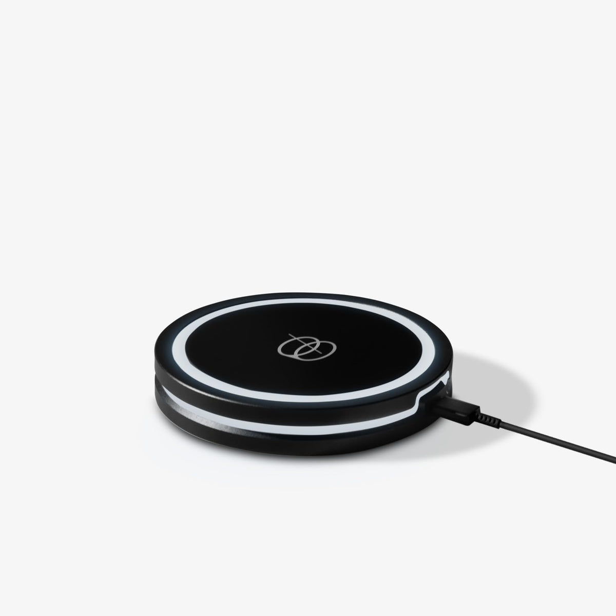 Barsys coaster front view in black showing compact design and easy storage benefits