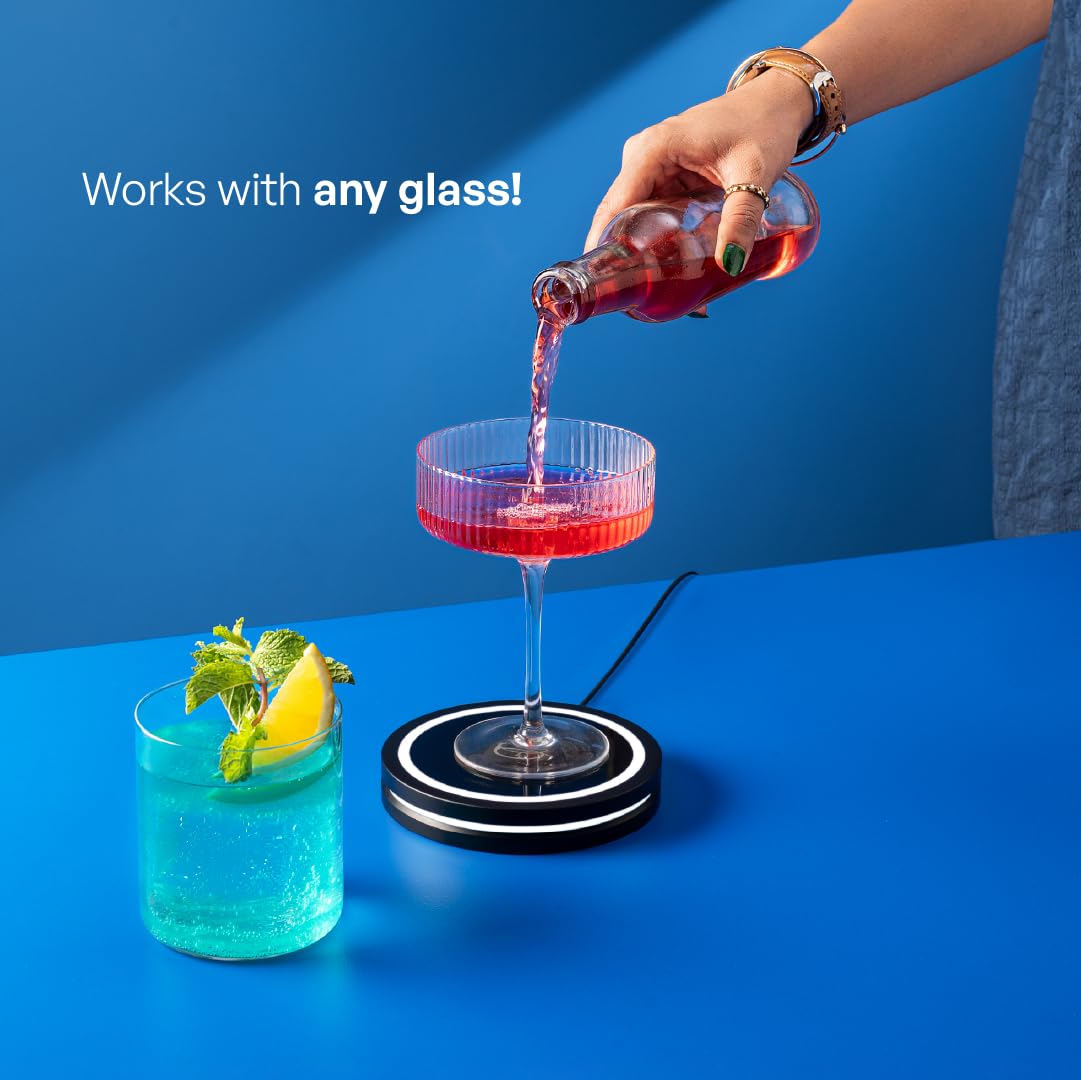 Barsys coaster LED lighting closeup demonstrating clear color prompts for accurate pours
