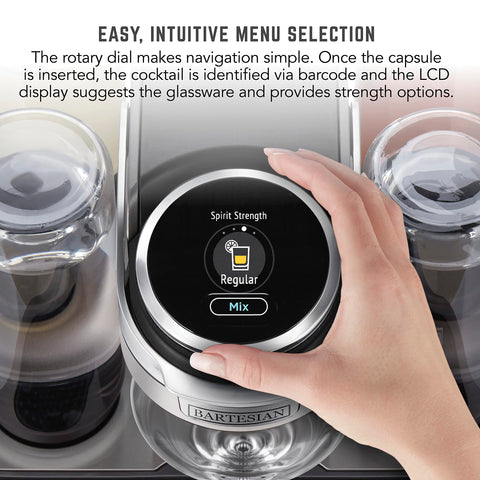 Bartesian LED-lit pour area highlighting precise, attractive cocktail preparation