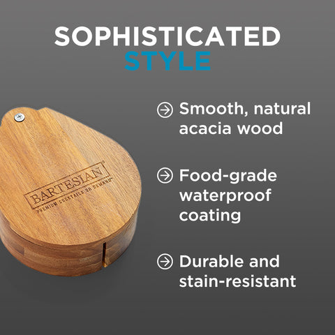 Bartesian close-up of bamboo texture and food-grade wax finish for durability