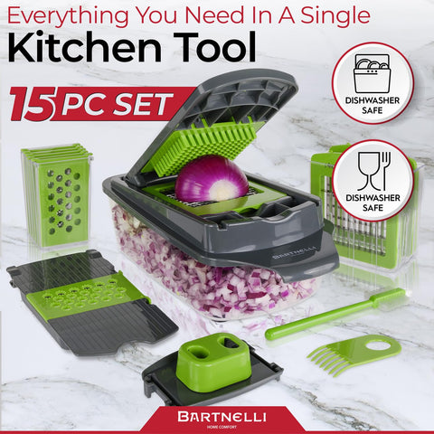 Bartnelli large container with chopped vegetables, shows capacity and stability