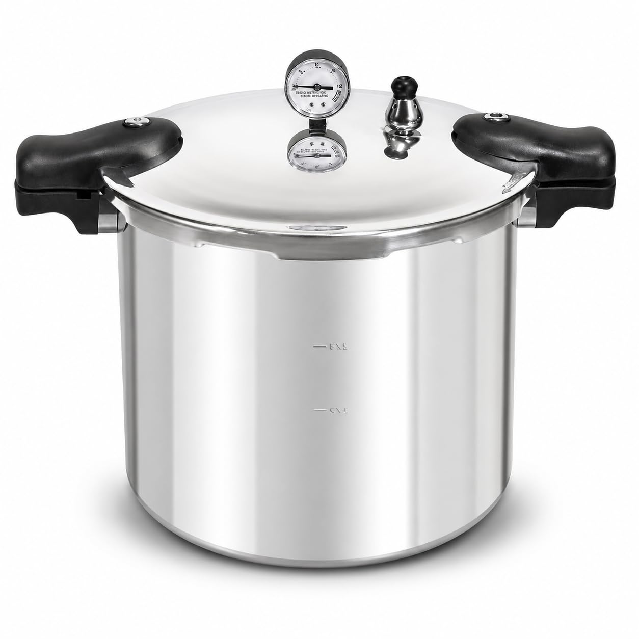 Barton front view of 22 quart canner showing capacity and durable finish