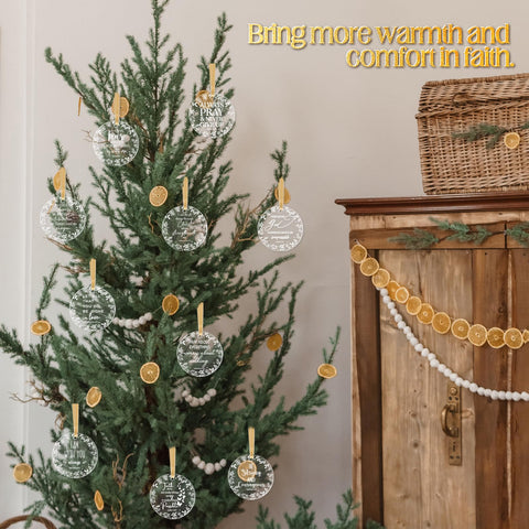 Barydat ornaments arranged as table favors creating welcoming display