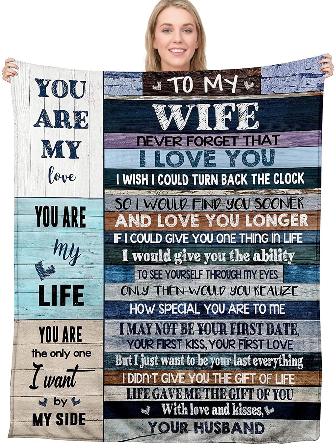 BASAO front view showing printed message and romantic design, perfect gift appeal