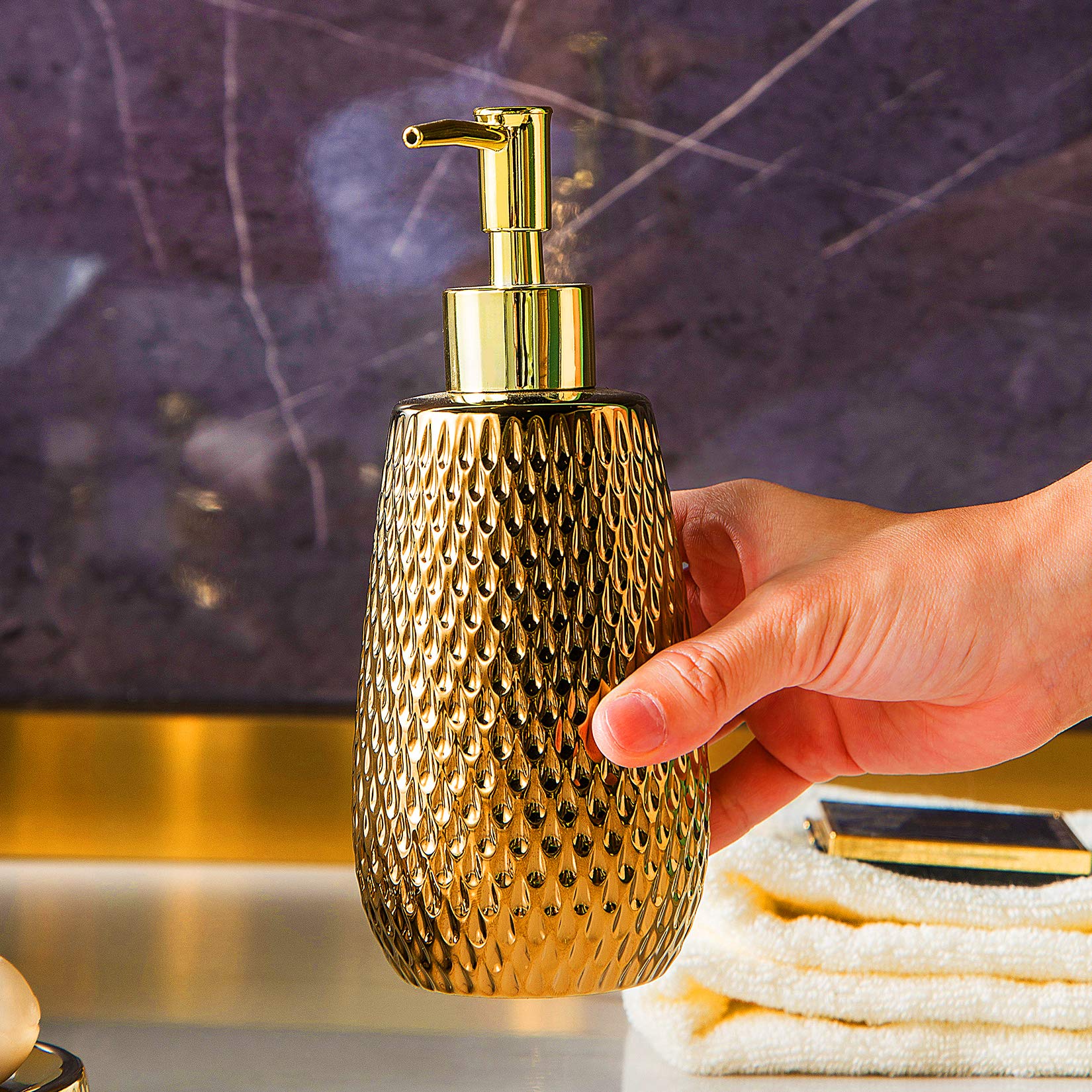 BASDHE vanity lifestyle scene with set displayed giving a cohesive, hotel-like bathroom feel