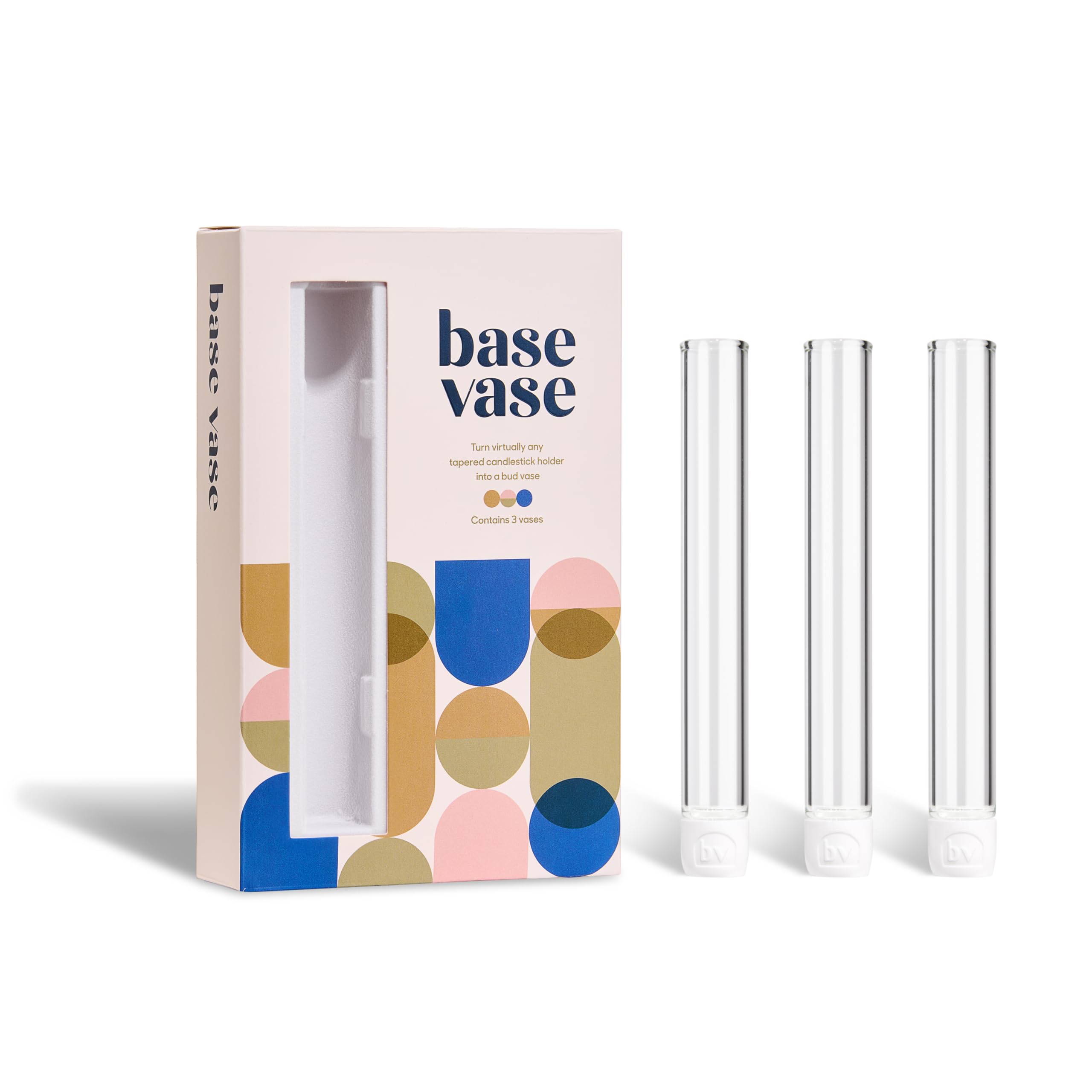 Base Vase removable white silicone base detail showing secure fit and soft protection