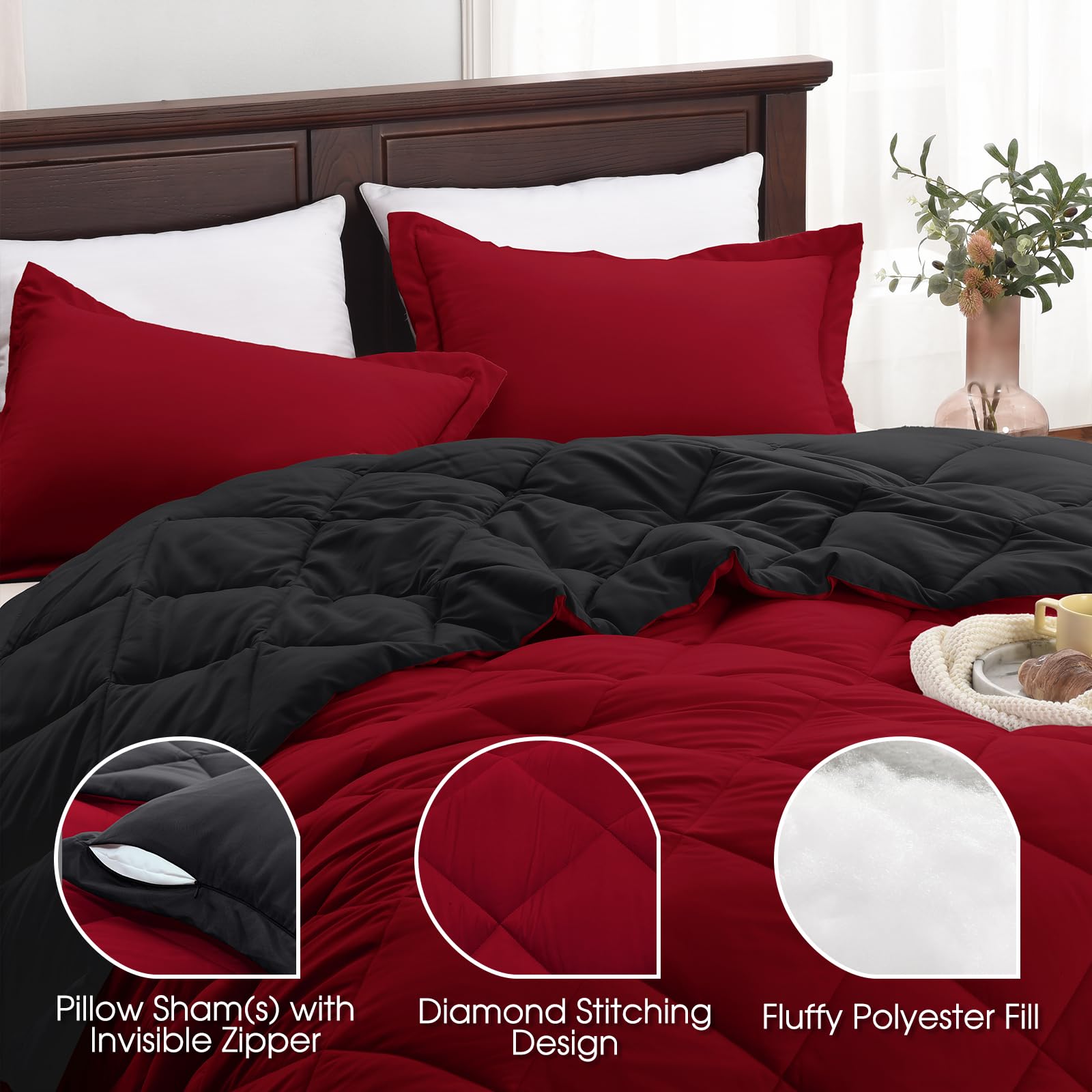 Basic Beyond comforter corner stitching highlighting durable construction
