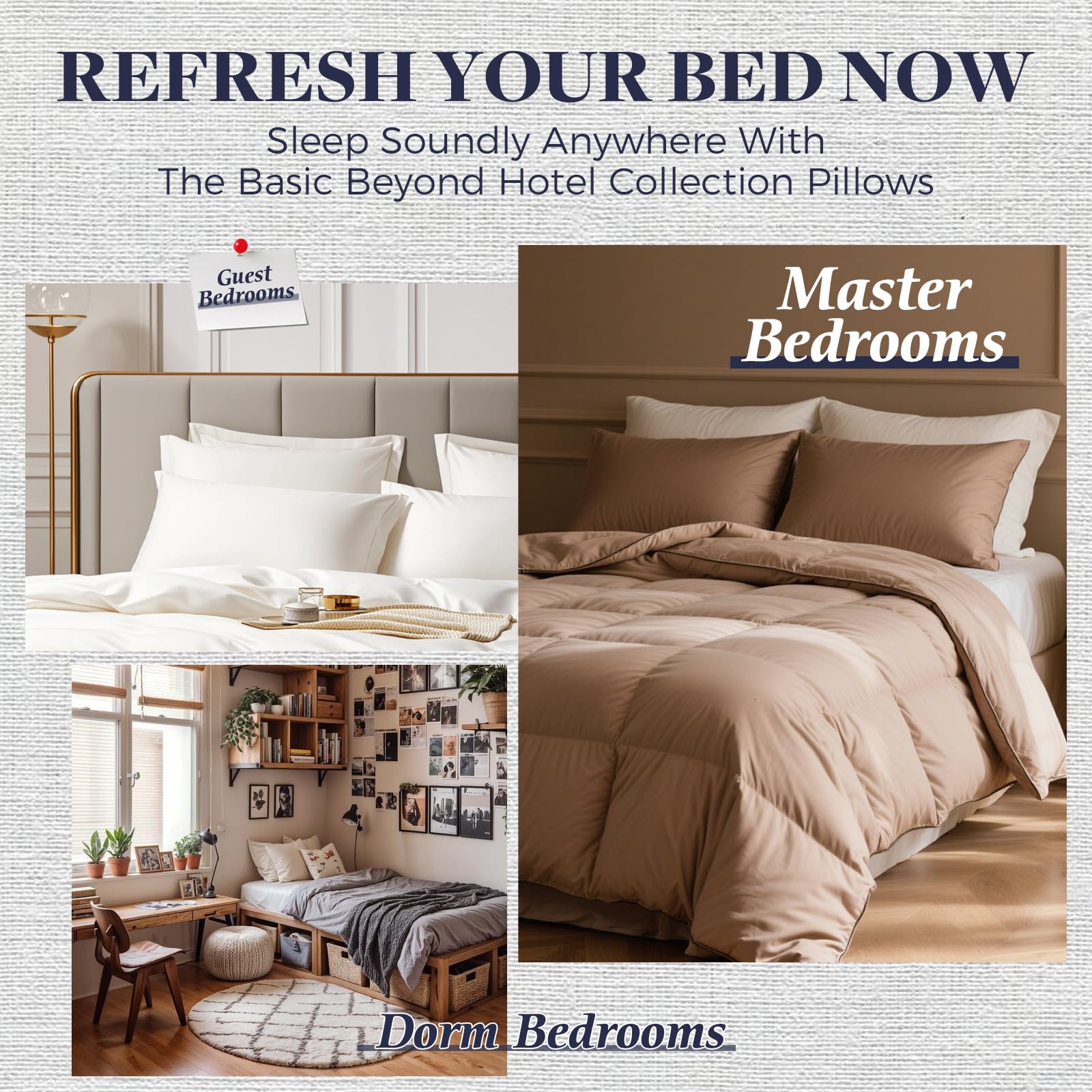 Basic Beyond pillow in washing machine to show easy-care, machine-washable convenience