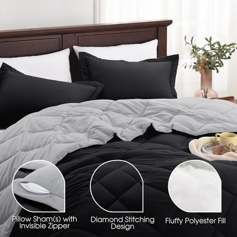 Basic Beyond pillow shams with invisible zipper visible, ensures tidy finish and durability