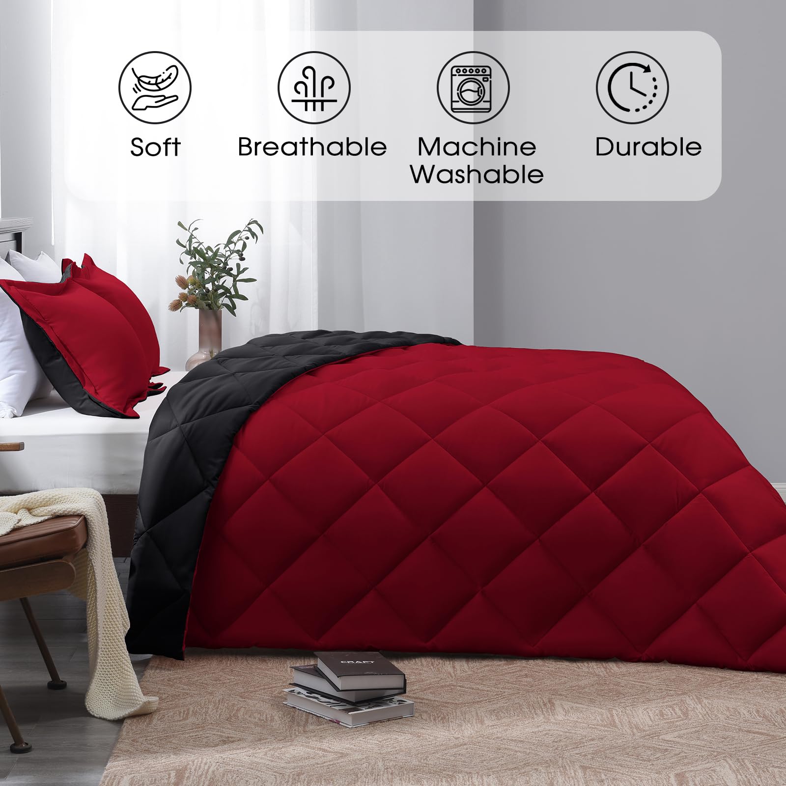 Basic Beyond reverse view black side for a modern, versatile bedroom look
