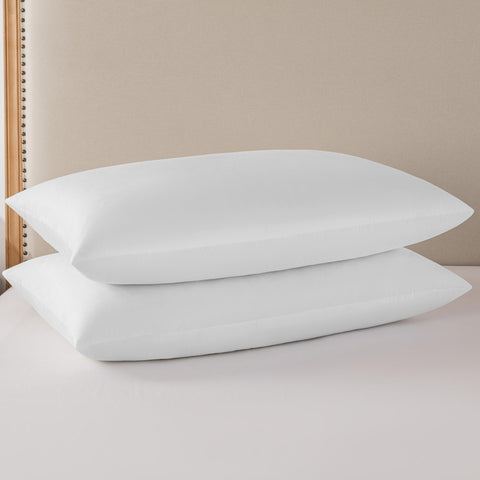 basic home detailed view of feather and down fill, balanced support and softness