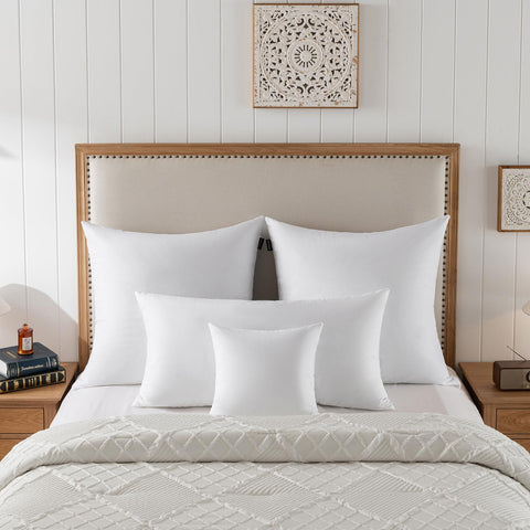 basic home comparison showing king pillow size, visual scale for bedding fit