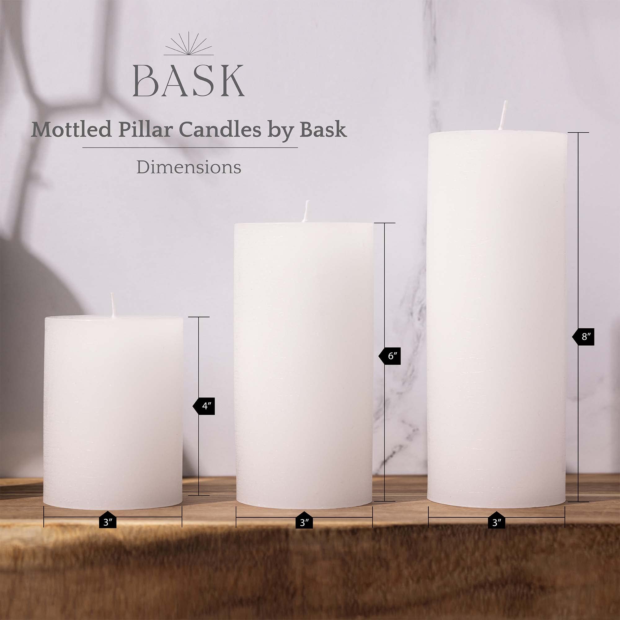 Bask close-up of mottled candle texture highlighting decorative visual depth