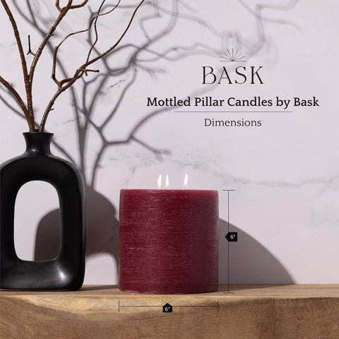 Bask close-up of mottled candle texture highlighting handcrafted detail