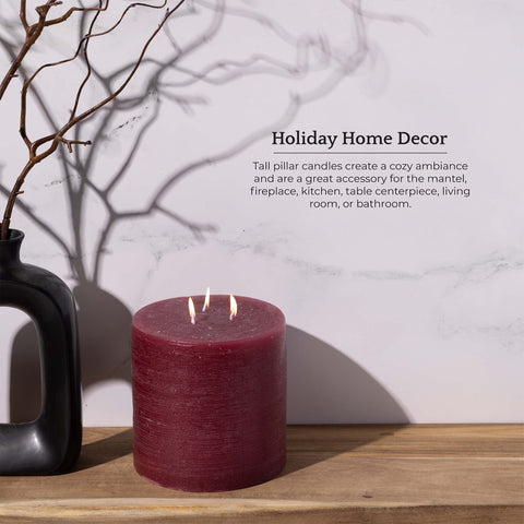Bask candle placed in large holder creating elegant dining ambiance
