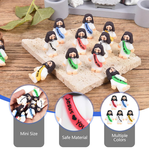 basuwu small Jesus figurine tucked inside a plastic Easter egg surprise