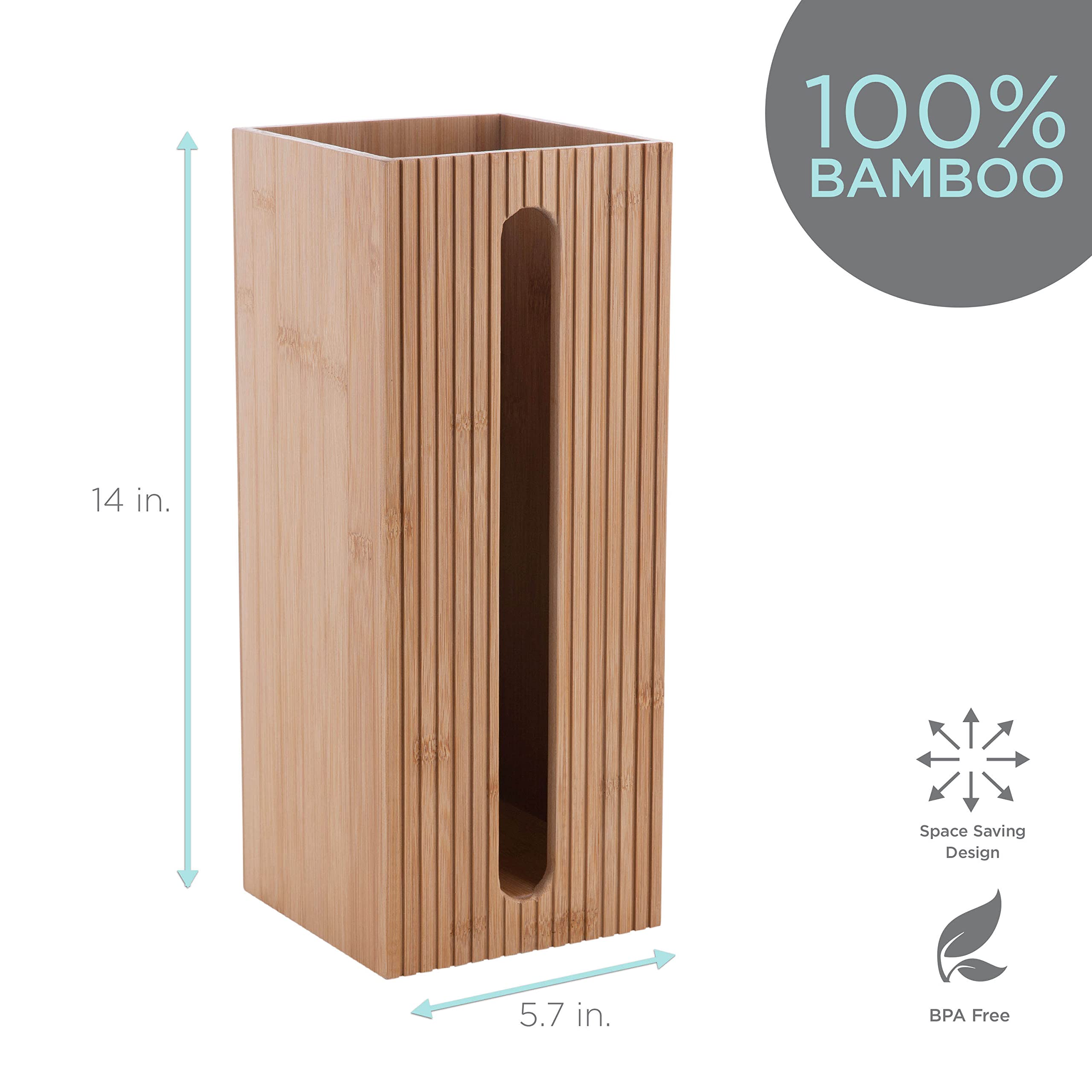 Bath Bliss bamboo side profile highlights slim footprint and sturdy build