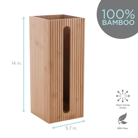 Bath Bliss bamboo side profile highlights slim footprint and sturdy build