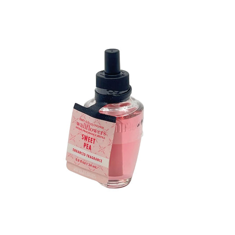 Bath & Body Works refill installed in Wallflowers plug demonstrating steady room fragrance