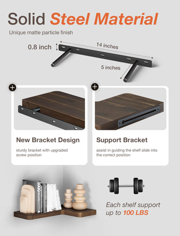 BATODA corner shelf mounted in kitchen holding spices, frees counter space and organizes