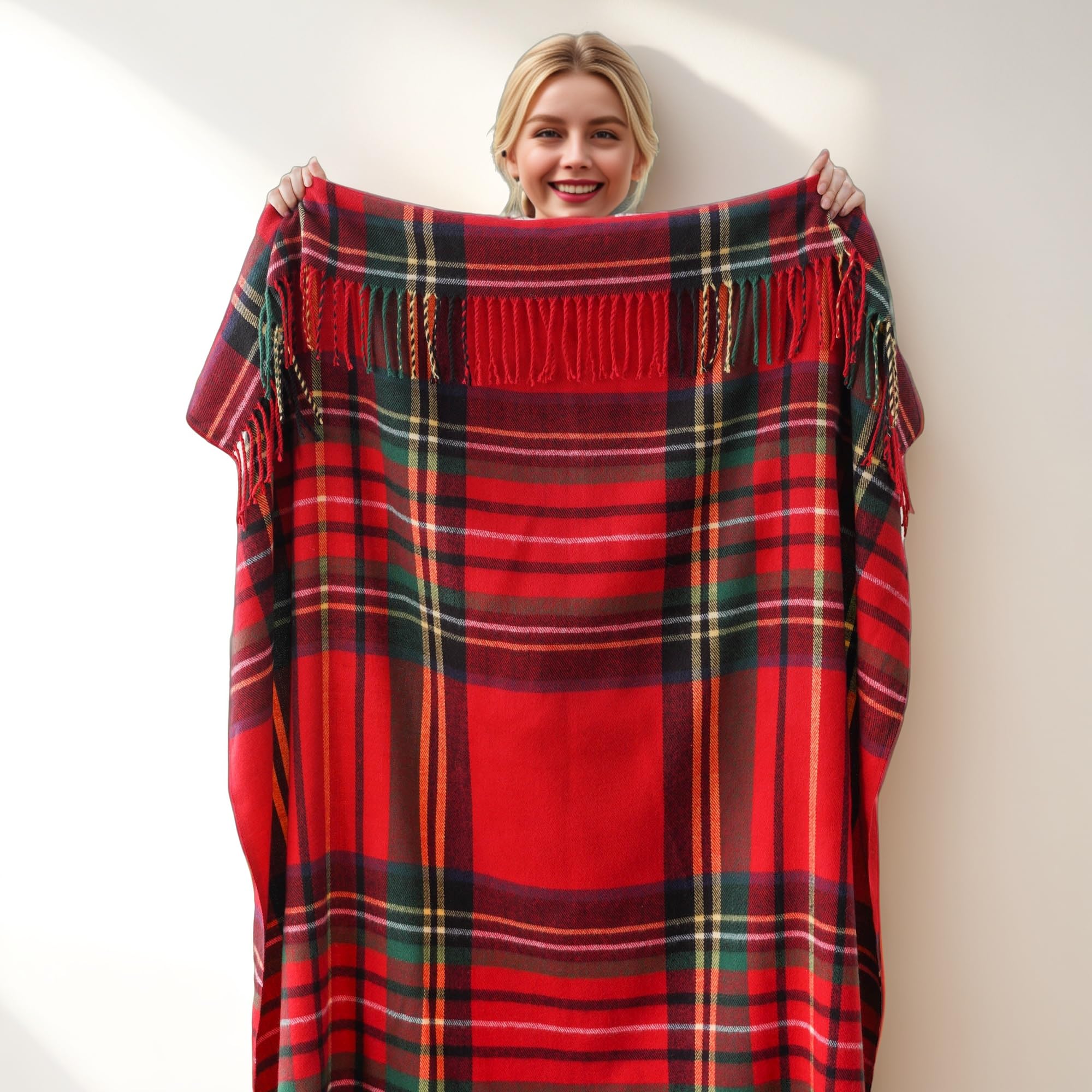 BATTILO HOME throw styled in cabin setting creating cozy holiday atmosphere