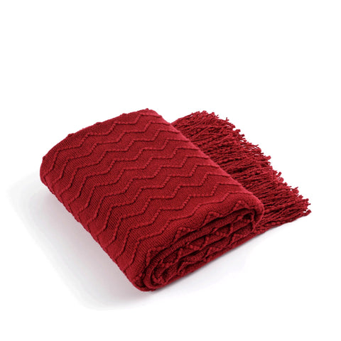 BATTILO HOME lifestyle scene with throw in Christmas living room adding festive texture