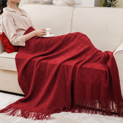 BATTILO HOME throw used as bed scarf adding decorative foot-of-bed layer