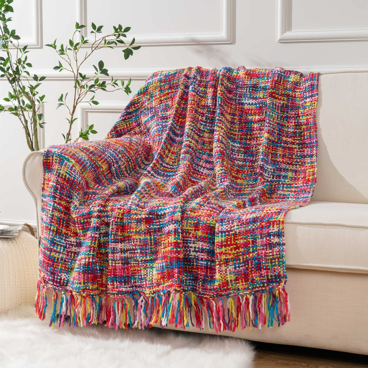 BATTILO HOME front view showing multicolor pattern and deskor benefit