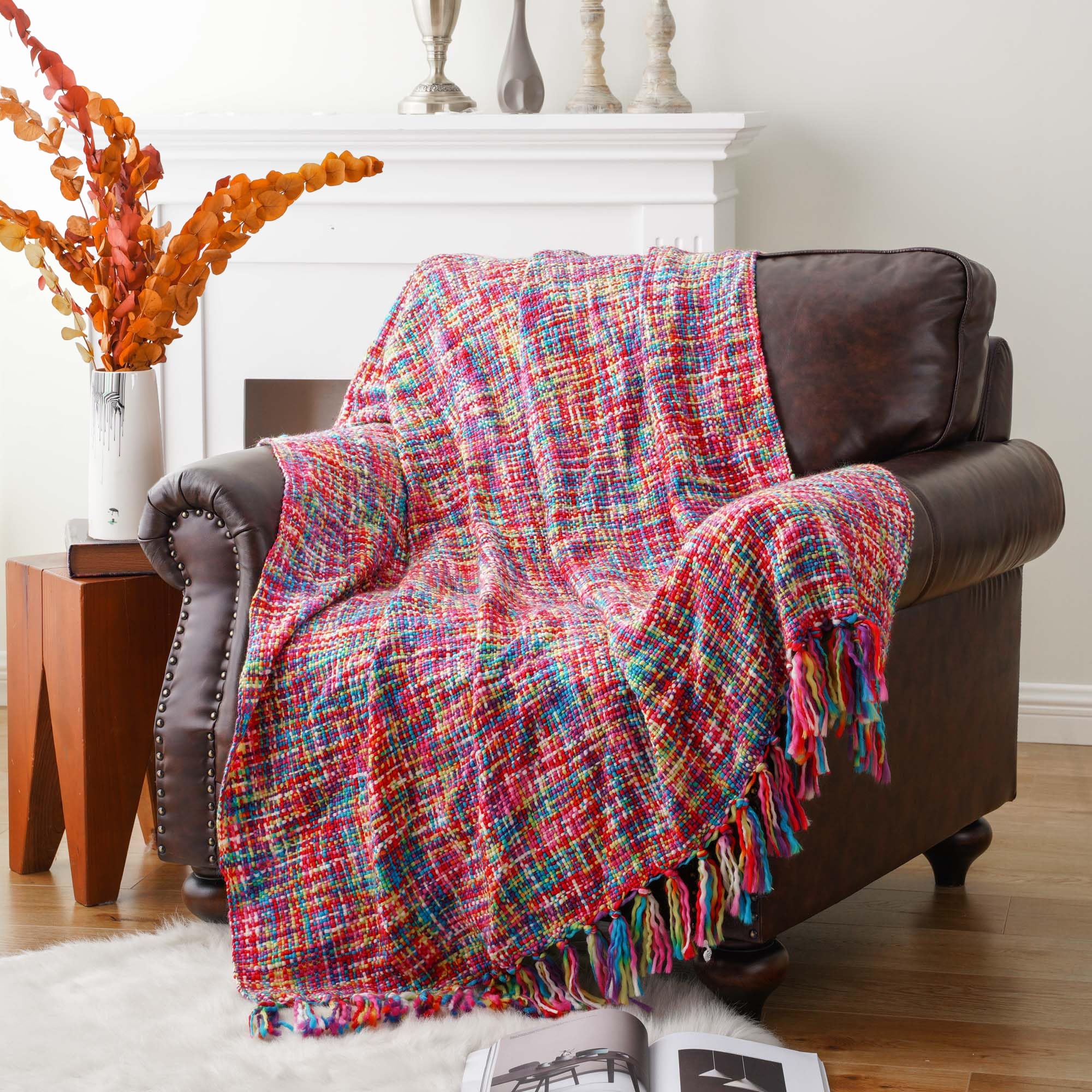 BATTILO HOME wrapped on lap demonstrating lightweight warmth