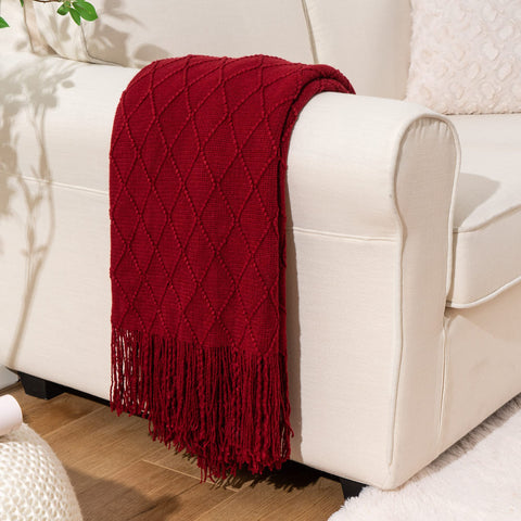 BATTILO HOME throw on sofa styled for living room warmth and color