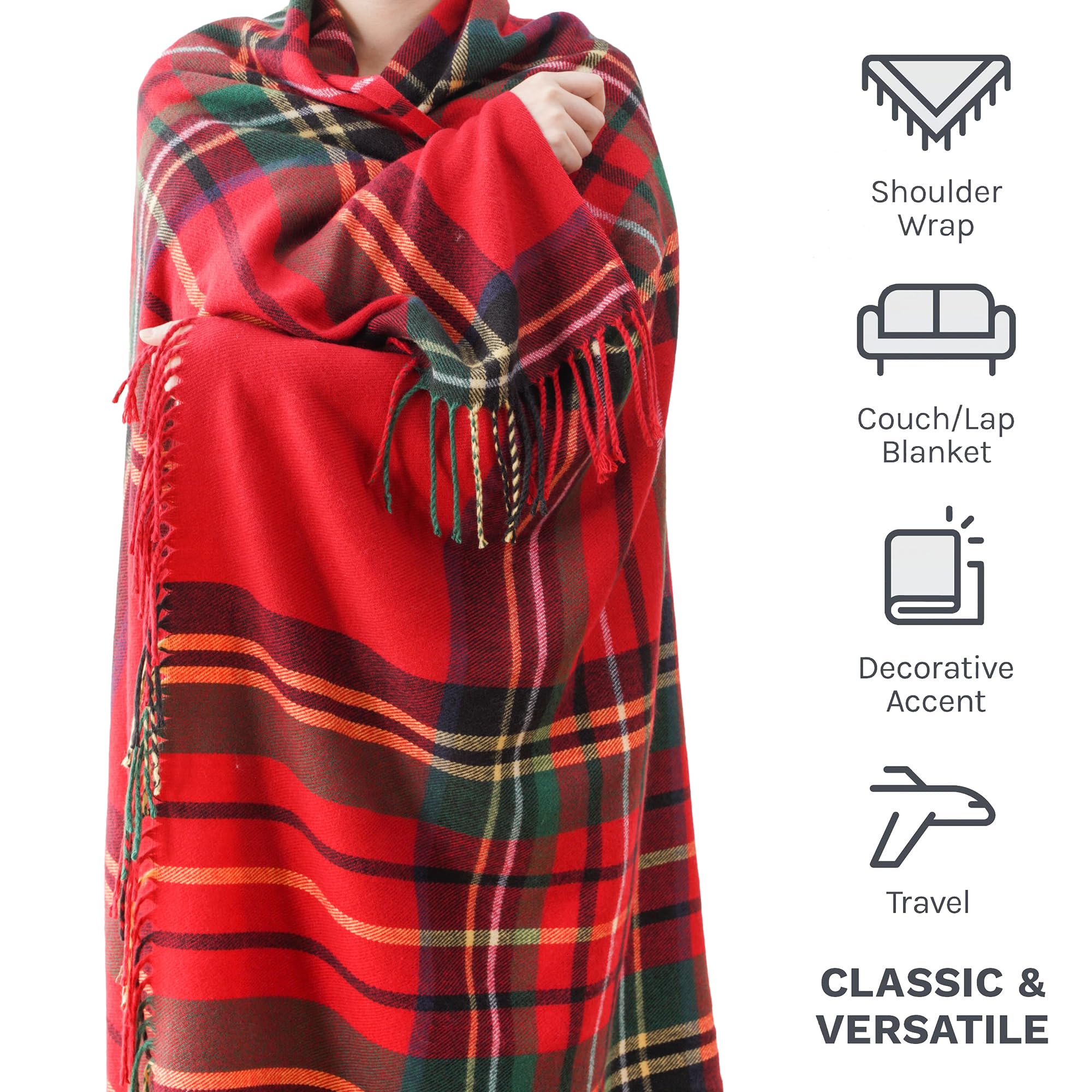 BATTILO HOME throw draped over couch adding instant holiday warmth