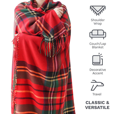 BATTILO HOME throw draped over couch adding instant holiday warmth