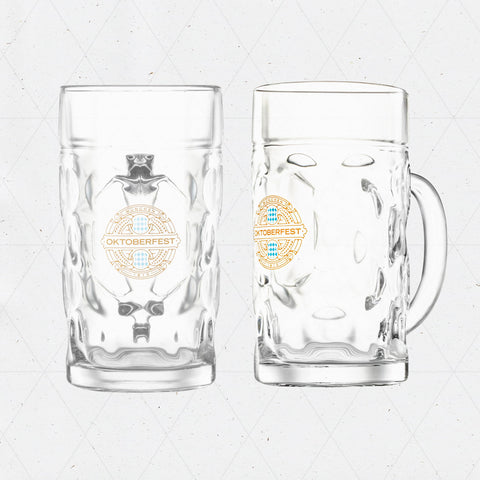 BAVARIA TRACHTEN closeup of dimpled glass texture for improved grip and shock resistance