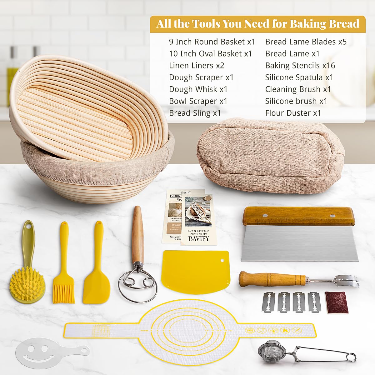 BAVIFY kit staged in a home kitchen suggesting gift-ready presentation and storage