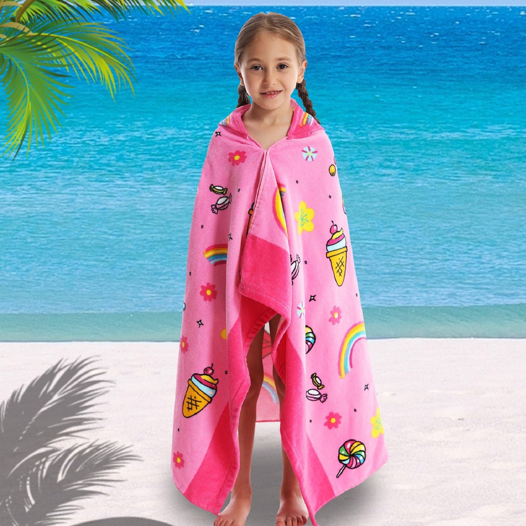 Bavilk folded packable poncho in swim bag for travel convenience