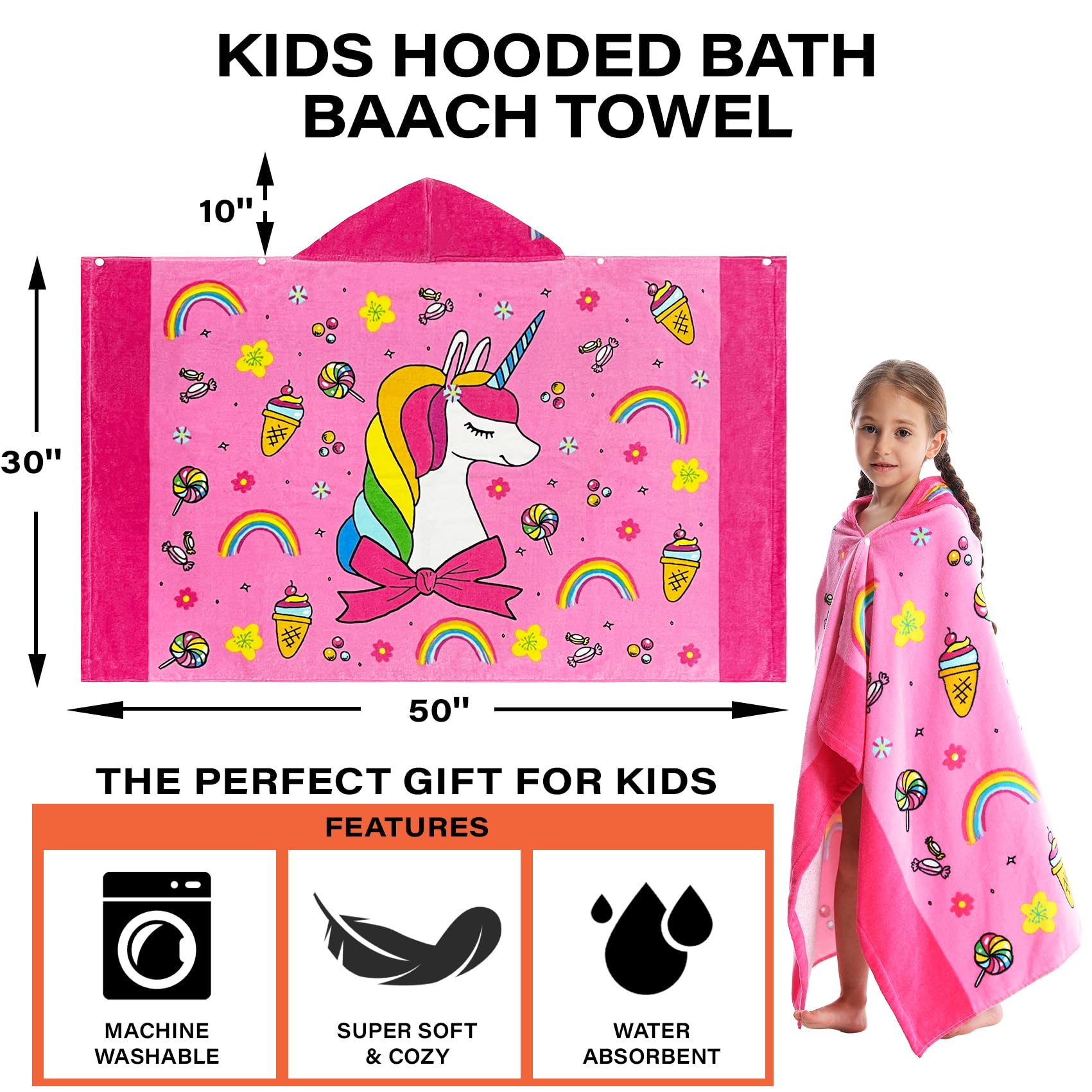 Bavilk hood detail with cartoon print providing sun and wind protection