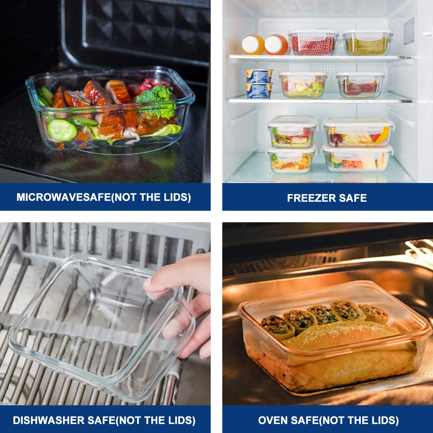 Bayco glass measurement marks on interior, precise portion control benefit
