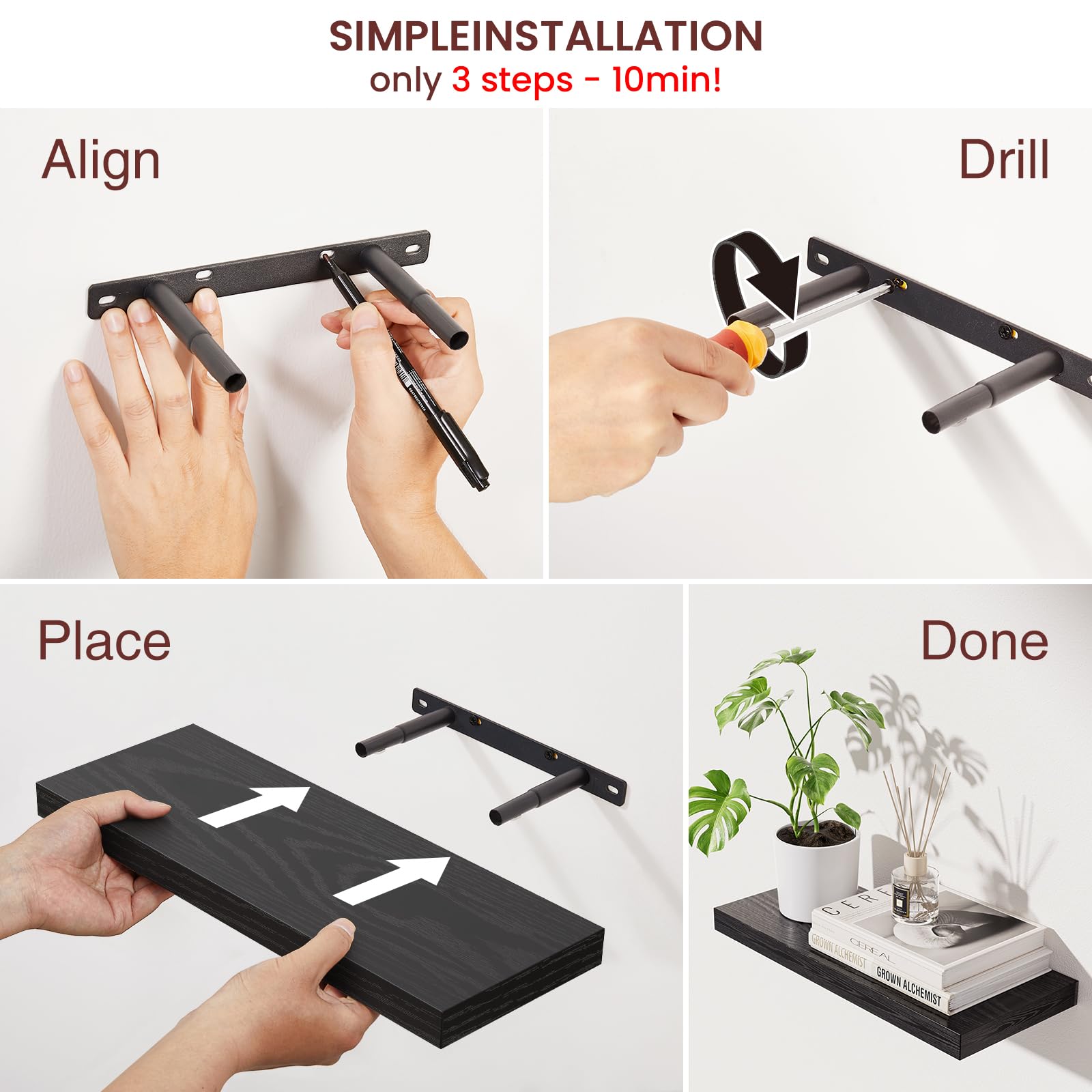 BAYKA interior hidden bracket detail demonstrating sturdy load support benefit