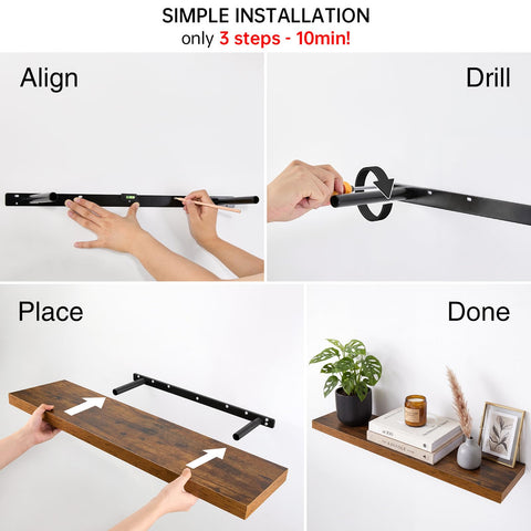BAYKA included installation hardware and level tool for easy mounting