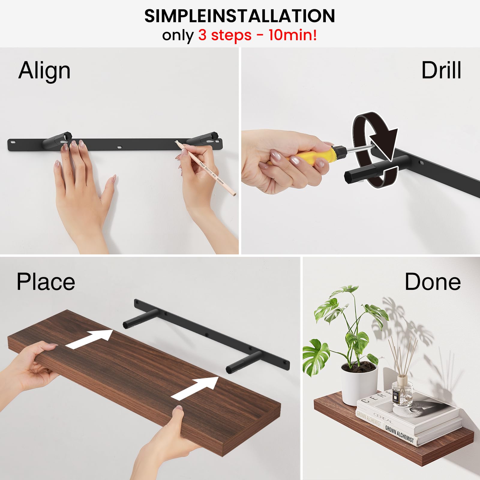BAYKA installation kit and level displayed to show easy, guided mounting advantage