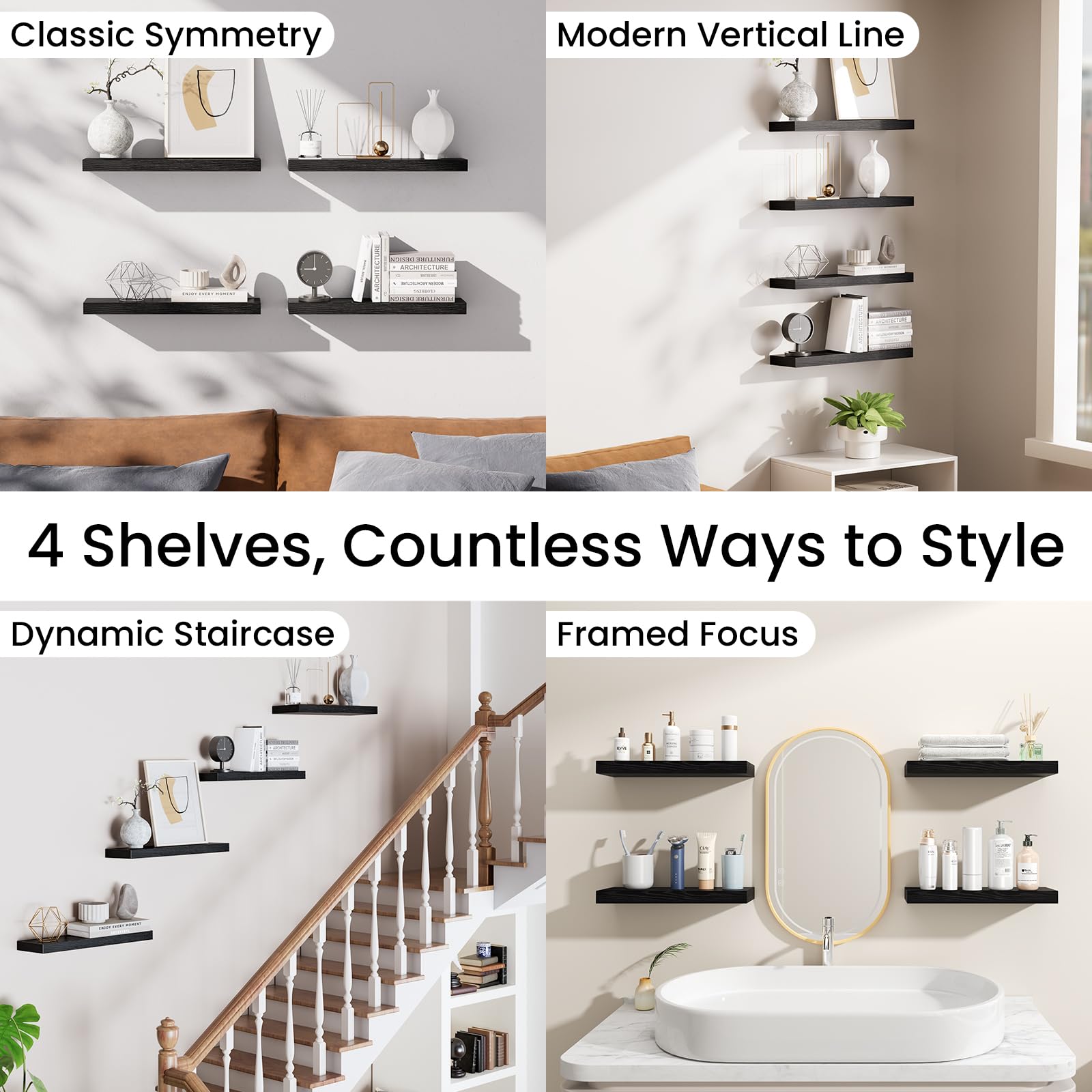 BAYKA kitchen shelf holding spices and jars showing practical kitchen organization benefit