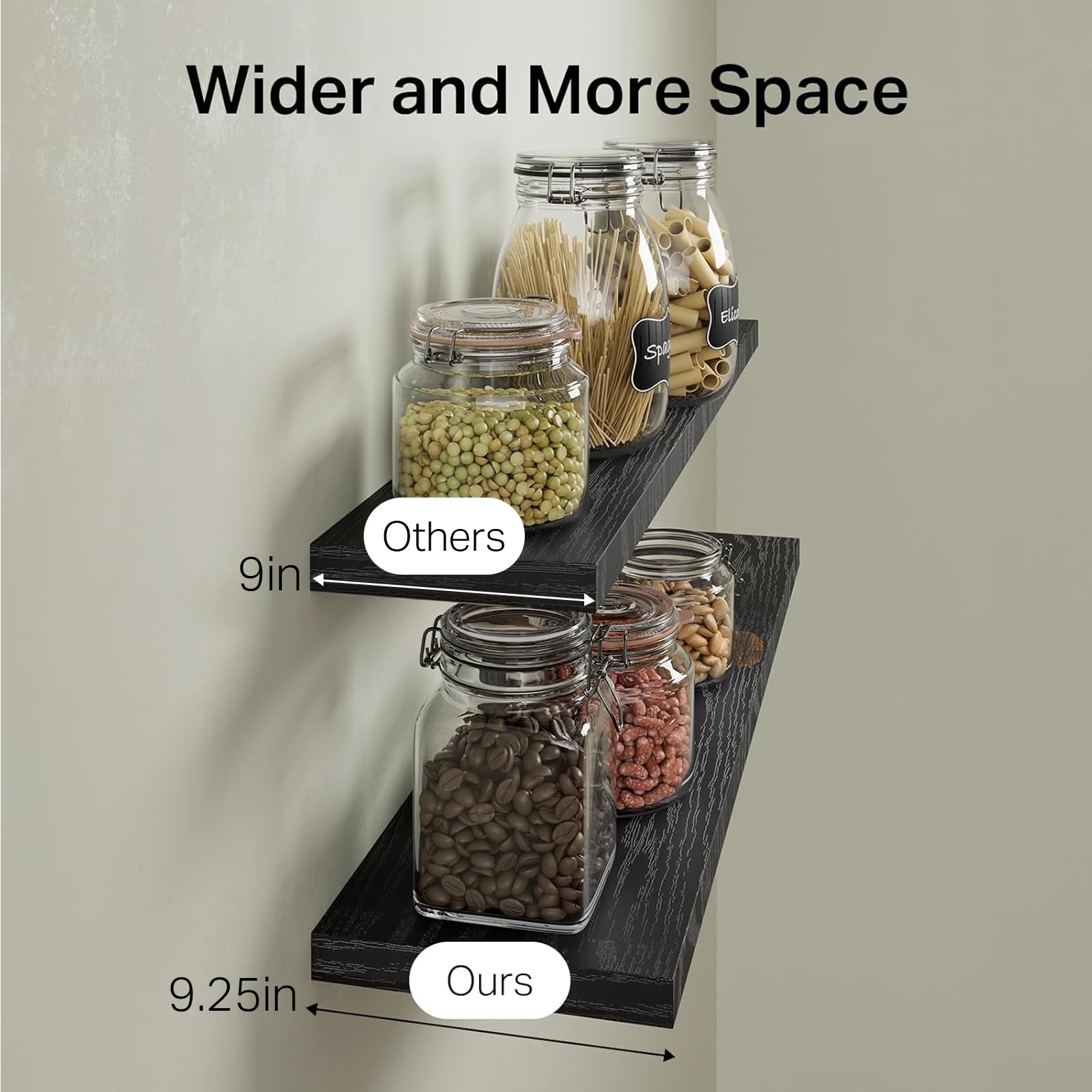 BAYKA shelf styled with plants and decor to create a modern focal point