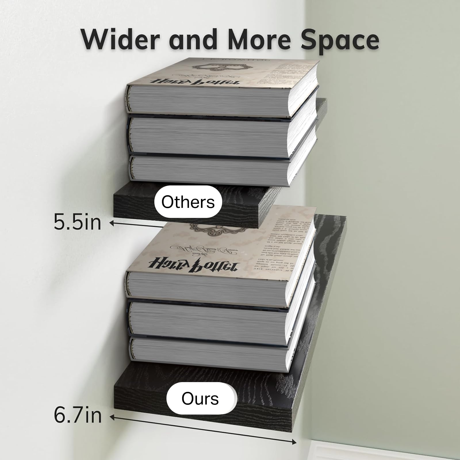 BAYKA wall shelves mounted in bathroom holding toiletries and saving counter space