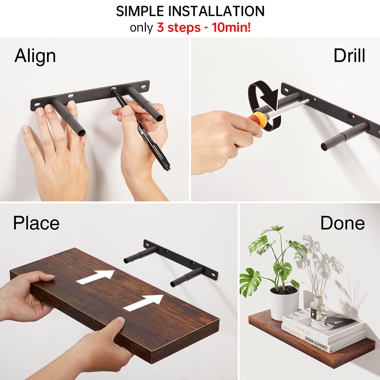 BAYKA included hardware and tools laid out for installation clarity and quick setup