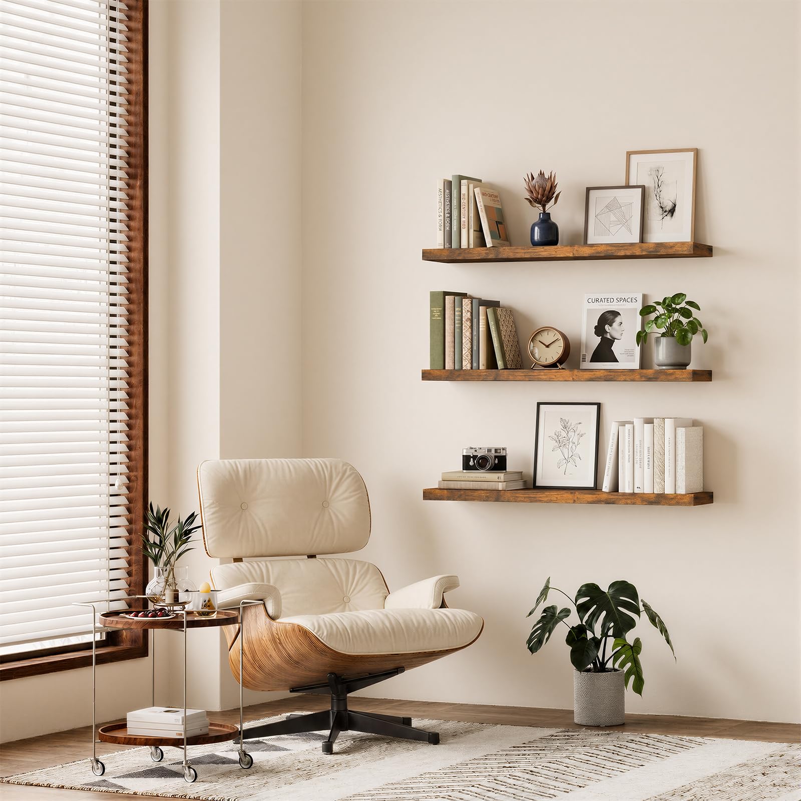 BAYKA side angle showing hidden metal bracket for a seamless floating appearance
