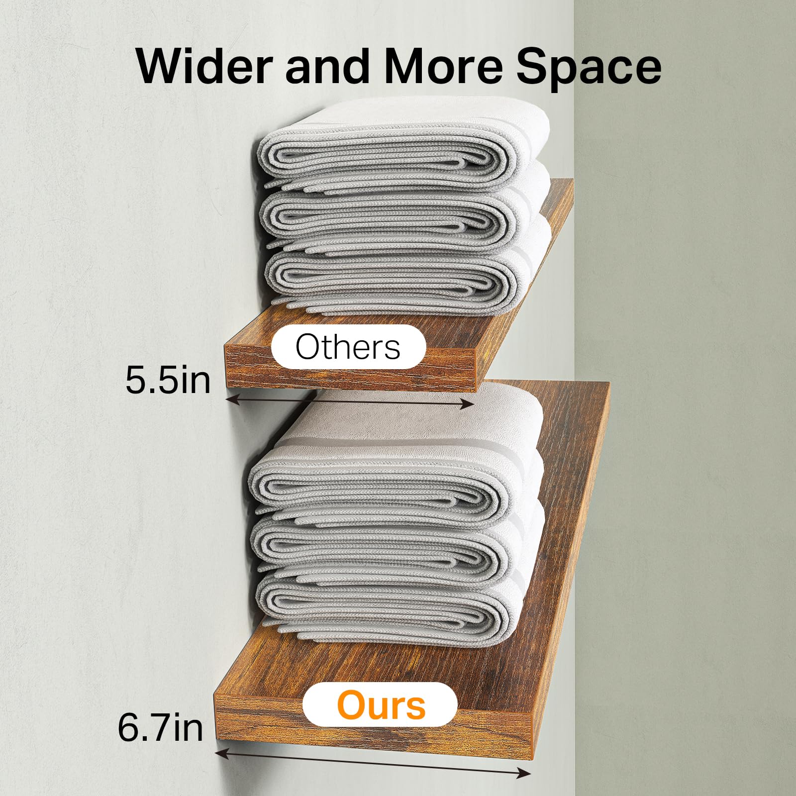 BAYKA shelves installed in bathroom holding toiletries for organized counter-free storage