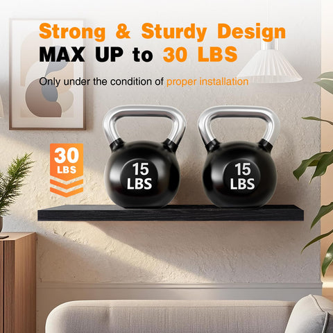 BAYKA shelf loaded with books and frames demonstrating organized storage benefit