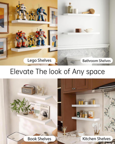 BAYKA shelf beside book showing scale and depth benefit