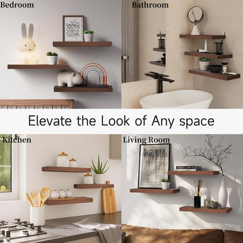 BAYKA shelf with ruler showing 15.7 inch scale for sizing clarity benefit