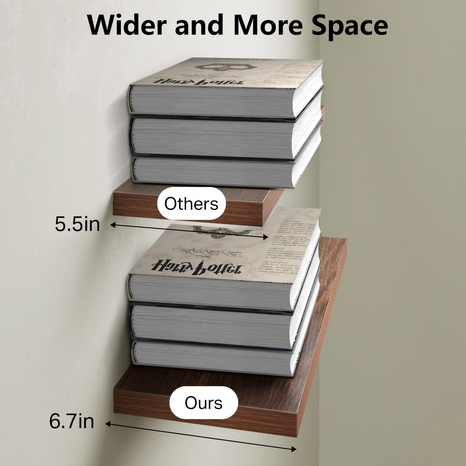 BAYKA shelf with books and plant demonstrating practical storage benefit